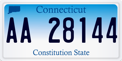 CT license plate AA28144