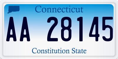 CT license plate AA28145