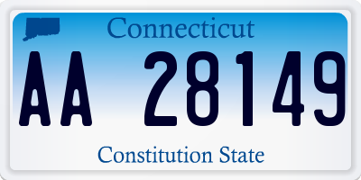 CT license plate AA28149