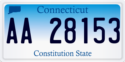 CT license plate AA28153