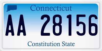 CT license plate AA28156