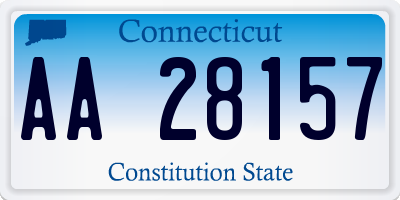 CT license plate AA28157