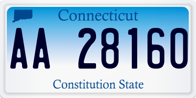 CT license plate AA28160