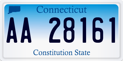 CT license plate AA28161