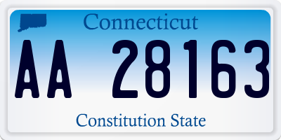 CT license plate AA28163