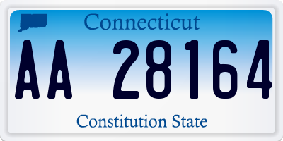 CT license plate AA28164