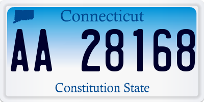 CT license plate AA28168