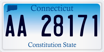 CT license plate AA28171