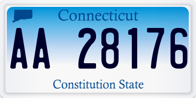 CT license plate AA28176