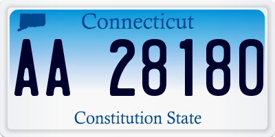 CT license plate AA28180