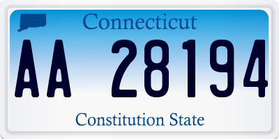 CT license plate AA28194