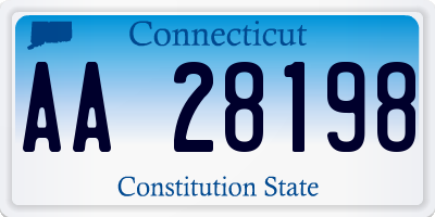 CT license plate AA28198