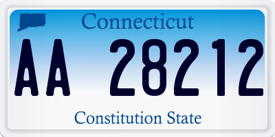 CT license plate AA28212