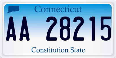 CT license plate AA28215