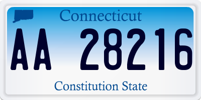 CT license plate AA28216