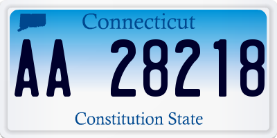 CT license plate AA28218