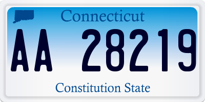 CT license plate AA28219