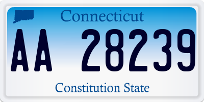 CT license plate AA28239