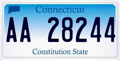 CT license plate AA28244