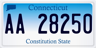 CT license plate AA28250