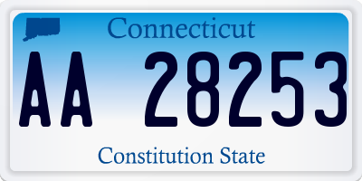 CT license plate AA28253