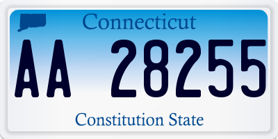 CT license plate AA28255