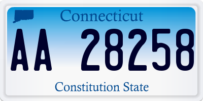 CT license plate AA28258