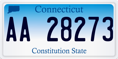 CT license plate AA28273