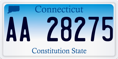 CT license plate AA28275