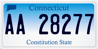 CT license plate AA28277