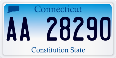 CT license plate AA28290