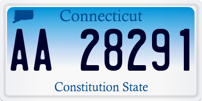 CT license plate AA28291