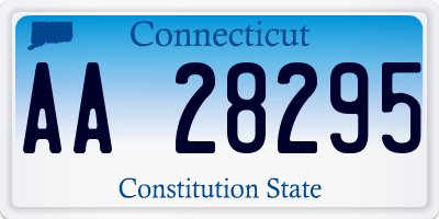 CT license plate AA28295