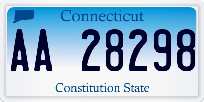 CT license plate AA28298