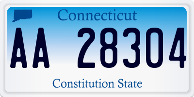 CT license plate AA28304
