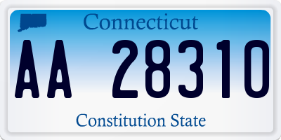 CT license plate AA28310