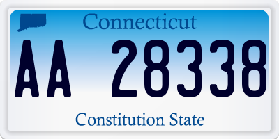 CT license plate AA28338