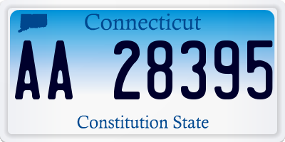 CT license plate AA28395