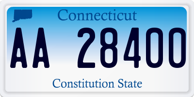 CT license plate AA28400