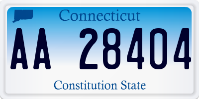 CT license plate AA28404