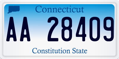 CT license plate AA28409