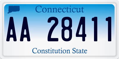 CT license plate AA28411