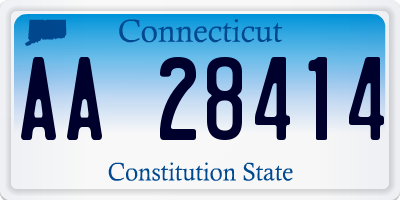CT license plate AA28414