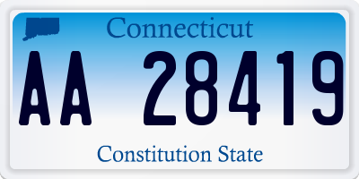 CT license plate AA28419