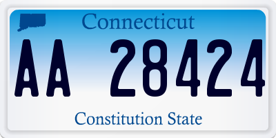 CT license plate AA28424