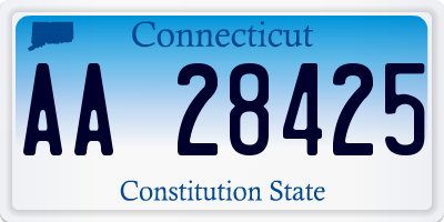 CT license plate AA28425