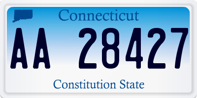 CT license plate AA28427