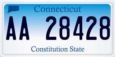 CT license plate AA28428