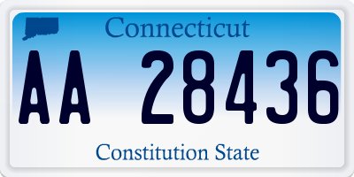 CT license plate AA28436