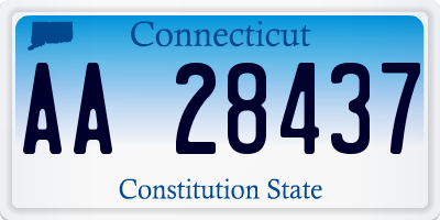 CT license plate AA28437